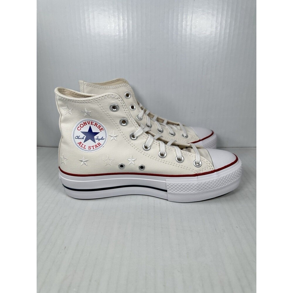 Converse CTAS Lift Hi Women’s Sneakers Vintage White Stars Size 8 A15538C NEW